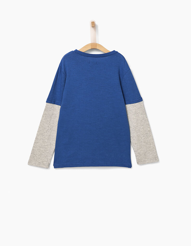 Blauw T-shirt met zonnebril jongens -4