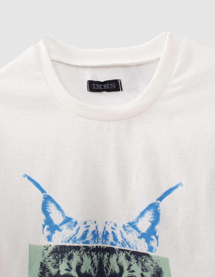 Boys’ off-white lynx image T-shirt-2