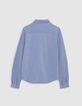 Boy's blue denim-effect knit shirt-4