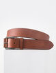 Ceinture cognac en cuir à boucle gainée Homme-2