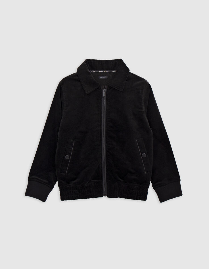 Black velvet cardigan milleraies esprit jacket boy-2