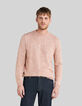 Men's amber mouliné knit round neck sweater-2