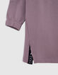 Robe sweat lilas découpes placées fille-6