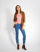 Cognackleurige blazer met hartjesprint I.Code-6