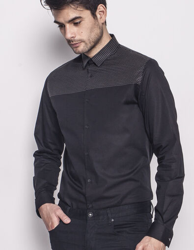 Camisa negra hombre - IKKS