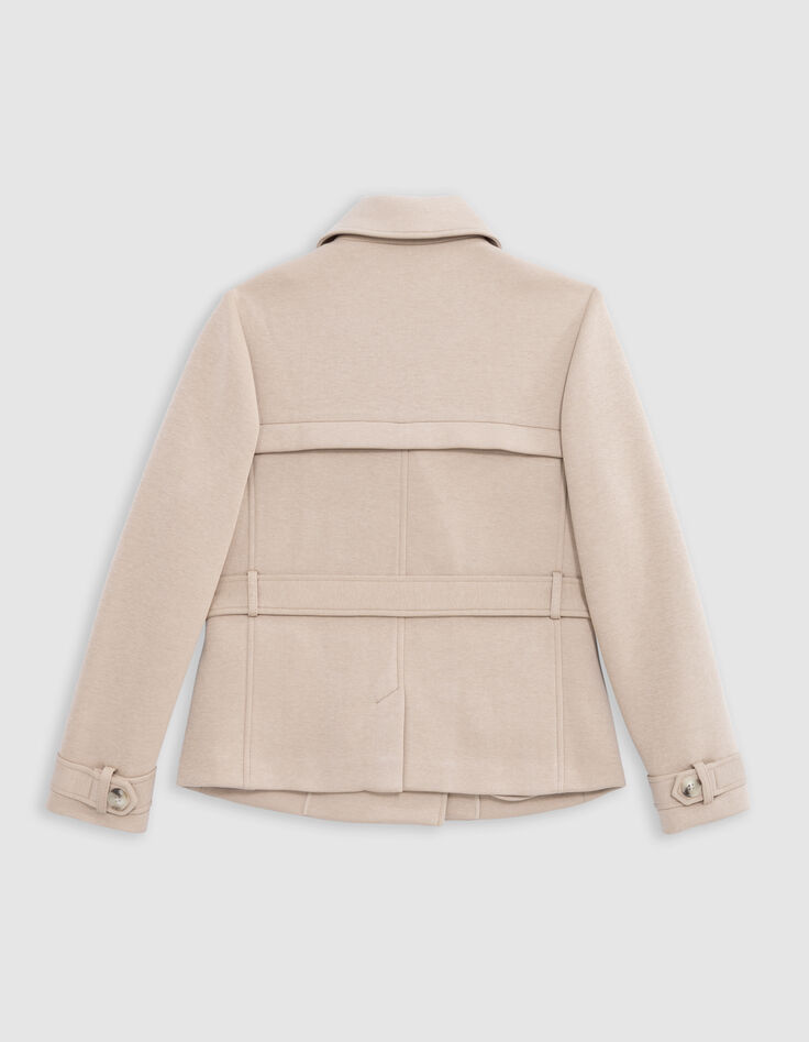 Beige korte trenchcoat meisje-4