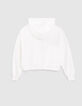 Girls’ off-white hoodie with embroidered XL letters-4