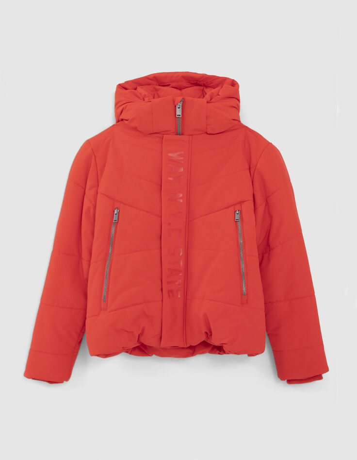 Boys’ red padded jacket with tone-on-tone marking-2