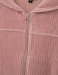 Girls' powder pink corduroy cardigan-5