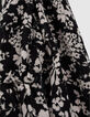 Zwarte jurk wikkeleffect grafische print meisjes-5