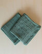 GABRIELLE PARIS 2 green organic cotton gauze cloth squares-1