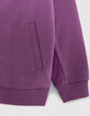 Boys' purple cardigan with XL slogan embroidered on back-6