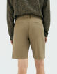 Men's light khaki CHINO Bermudas-4