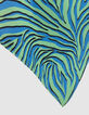 Women’s turquoise zebra print scarf-bustier-2