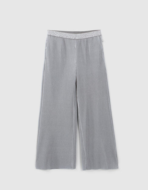 Pantalón ancho plateado plisado niña - IKKS