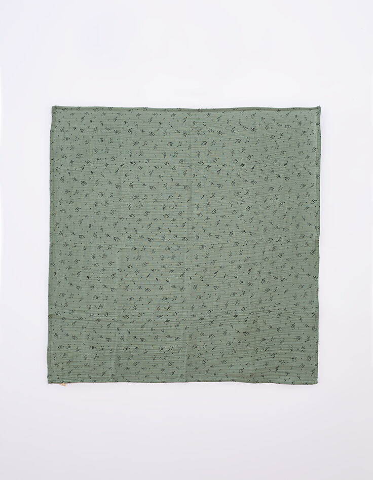 GABRIELLE PARIS 2 green organic cotton gauze cloth squares-3