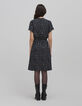 Women's black LENZING™ ECOVERO™ polka dot print dress-3