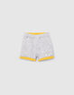 Baby boys’ yellow/grey reversible Bermuda shorts-3