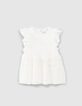 Girls’ off-white occasion dress with lace-1