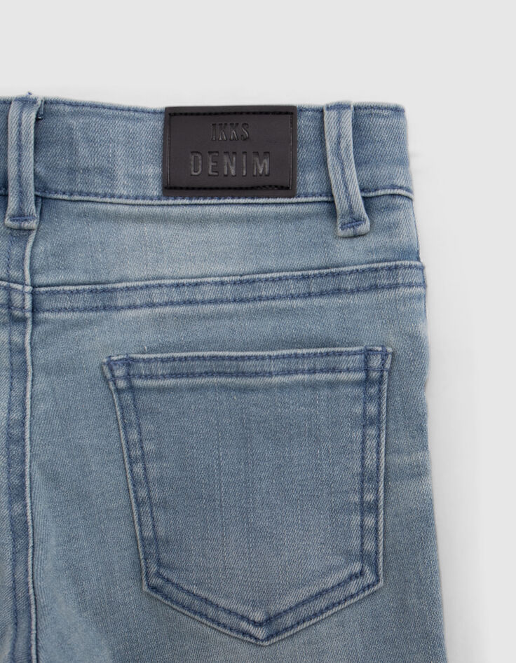 Blaue SLIM-Jeans für Jungen mit Verschleiß-9