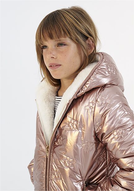 ikks girls’ recycled filling padded jacket